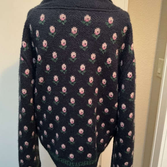 THE GREAT Bloom Lodge Cardigan size 2 Navy - Picture 5 of 11